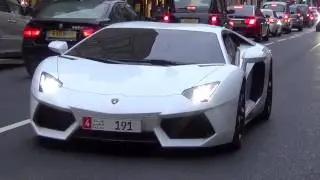 Arab Supercar invasion summer 2013 : Veyron GS x2, Aventadors, Huayra etc
