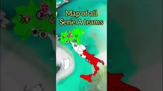 Map of all Serie A teams #shorts #football #seriea #map #geography