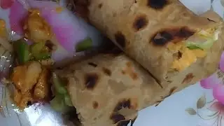 Chicken Tikka Roll Paratha Recipe