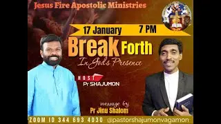 🔴Pr.Jinu Shalom • Word for Today • Jesus Fire Apostolic Ministries • January 2026