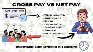 Gross Pay vs Net Pay: Understand Your Paycheck in 4 Minutes!!