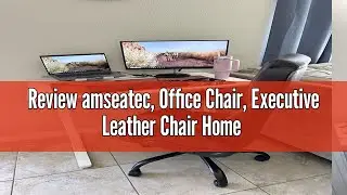 Review amseatec, Office Chair, Executive Leather Chair Home Office Desk Chairs, Ergonomic Computer D