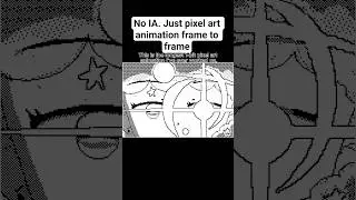My most ambitious pixel animation 1 bit art. #pixelart #1bit #animation #artist #art #animeart