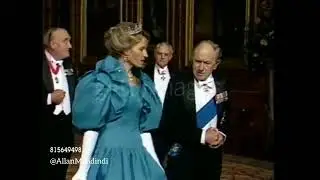 Kamuzu Banda received  grand welcome at State Banquet Windsor castle 1985 by Queen Elizabeth II