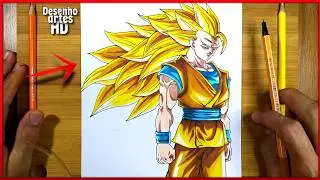 Como desenhar o Goku Super saiyajin 3 passo a passo