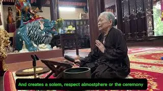 The wooden fish while chanting