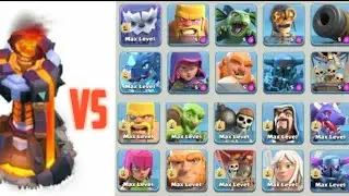 LEVEL 7 INFERNO TOWER VS ALL MAX LEVEL TROOPS || CLASH OF CLANS || TOWN HALL 13