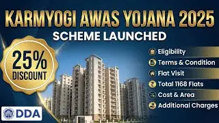 DDA New Housing Scheme 2025 🔥 Karmayogi Awas Yojana | 1168 Flats in Narela | LIG MIG HIG