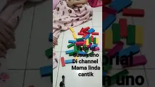 tutorial susun uno stacko. cara susun balok uno. menyusun balok uno. kepoin video mama. cek...cek...
