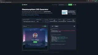 Glassmorphism CSS generator