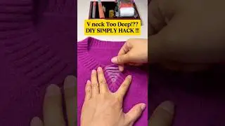 DIY Neckline Hack How to Fix a Loose V-Neck Without Cutting | Beginner-Friendly Sewing Trick #short