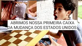 ABRIMOS NOSSA PRIMEIRA CAIXA DA MUDANÇA DOS ESTADOS UNIDOS/ NUBIA VIANA NO BRASIL