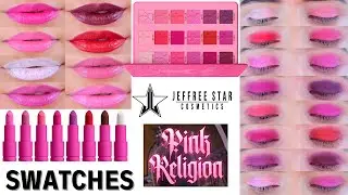 JEFFREE STAR PINK RELIGION COLLECTION | EYES & LIP SWATCHES