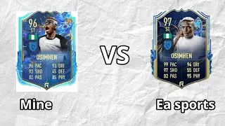 Comparing my TOTS vs EA Sports TOTS ⚽️🔥 #fifa23 #customcards #football