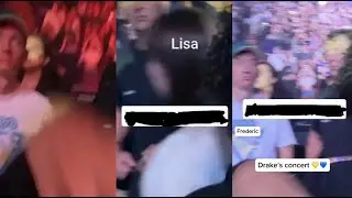 Lisa and Frederic Arnault with Peter Utz at Drake's concert