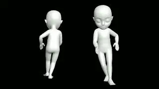 3d baby character animation