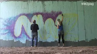 Graffiti in Oldenburg - Volont&auml;r Patrick zeigt Spray-K&uuml;nste