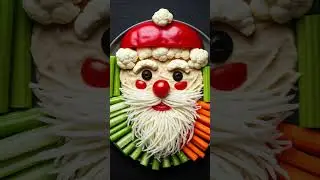 Идеи для подноса овощей в стиле Санты 🎄🎅⛄