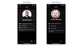 Ionic react vs RN demos transitions