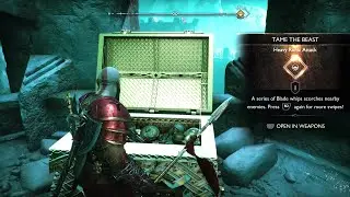 God Of War Ragnarok Tame the Beast Heavy Runic Attack Legendary Chest The Gleaming Bale Helheim