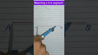 bisecting line segment with compass #construction #compass