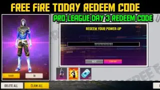 Free Fire Match Day 3 Power Up Redeem Code || Free Fire Pro League Redeem Code Today || Gwmbro
