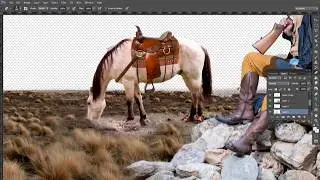 cowboy : creative edit photo composite in Photoshop change and making location