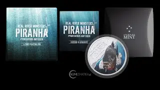 Piranha Silver Coin 2013 | Real River Monsters | 1 oz .999 Silver