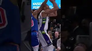 Giannis dunks all over Klay Thompson 😳 | #shorts
