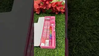 Cute unicorn stationery and unicorn pencil box #unicorn #pencilbox #mahistationery