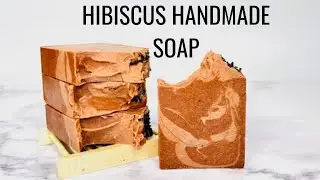 #SHORTS HIBISCUS HANDMADE SOAP I SOAP MAKING