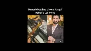 Muneeb Butt Has Shown Jungali Rabbit's Leg Piece❤️#newvlog #rajabfamily #foryou #shortsfeed #hairab