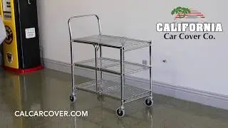 Luxor Folding Utility Shop or Garage Storage Cart WSCC-3 at California Car Cover