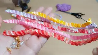 Incredible Ribbon Craft / How to make a ribbon craft bracelet / easy ribbon craft ideas