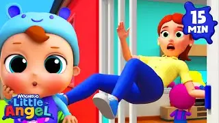 Mommy Trips Over | Animal Learning Videos | Little Angel Kids Songs & Nursery Rhymes