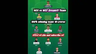 nos-w vs wef-w dream11 team prediction|nos-w vs wef-w dream11 prediction||#dream11#cric11forecast