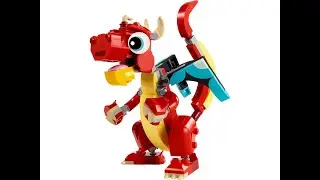 Relaxing, full build ,Creator Lego Red Dragon! Unwinding and low stimulation.