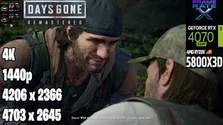Days Gone Remastered - PC Gameplay/Benchmarks 1080p 1440p 4k and More MAX on the RTX 4070 SUPER
