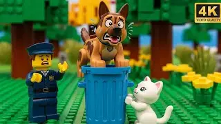 LEGO City K9 Unit: Dog Scared of a Tiny Kitten! 🐕🙀