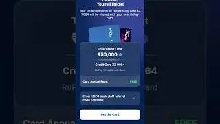 hdfc bank upi rupay biz credit card apply from payzapp and flipkart instant discount #upirupay #hdfc