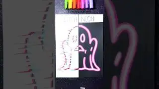 Glitch vs Neon #shorts #art