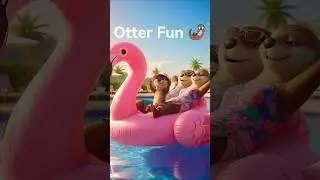 Otter Family Vacation 🦦☀️ | Cute Beach Day Short
