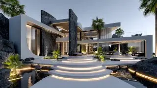 Lakeside Serenity: Luxury Waterfront Mansion Masterpiece