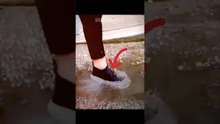 Simple Trick to Make Your Shoes Waterproof in Seconds! 💦 #viralvideo
