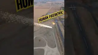 FIREWORK STRAPPED TO SKYDIVER! #crazy #fireworks #awesome #foryou #girl #fpv
