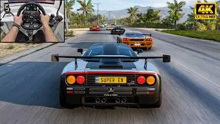 McLaren F1 VS Supercars - Forza Horizon 5 | Logitech G923 Steering Wheel