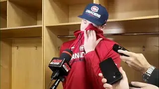 Jakub Dobes en larmes apr&egrave;s la d&eacute;faite face aux Devils