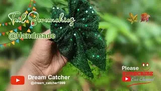 @DIY tail scrunchies💝scrunchies making at home💝handmade scrunchies making💝hair accessories making #*