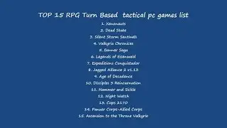 TOP 15 RPG Turn Based tactical pc games list