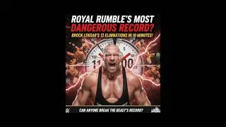 Royal Rumble 2020: Brock Lesnar Created the Most Dangerous Record in WWE History #shorts